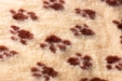 Non-Slip - Wheat Paw Print Crufts Vet Bed - Full Roll or Pre-Cut Sheets